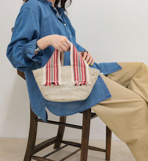 fredy emue「ワイドテープジュードバッグ」|かごバッグ|レッド系その他