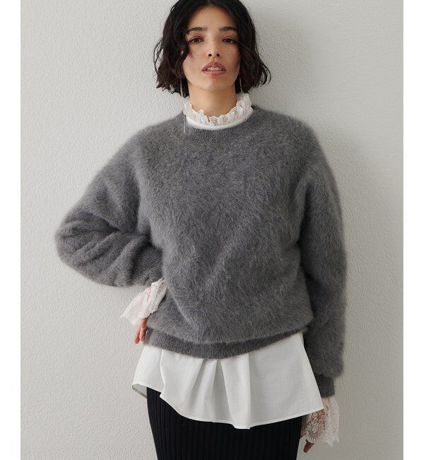  「〈WEB限定〉ファークルーネックプルオーバー」|ニット・セーター|