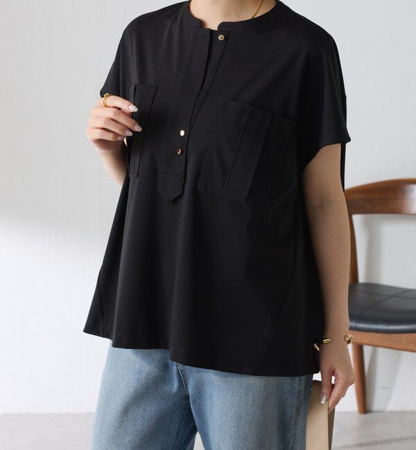  「【さらりとした着心地】ポケットデザインカットソー」|Tシャツ・カットソー|