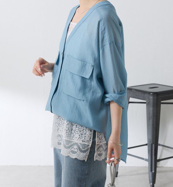  「【ロングシーズン着られる/丈調整可能◎】ヴィンテージライクオーバーシャツ」|シャツ・ブラウス|