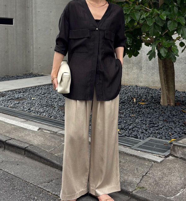  「【ロングシーズン着られる/丈調整可能◎】ヴィンテージライクオーバーシャツ」|シャツ・ブラウス|