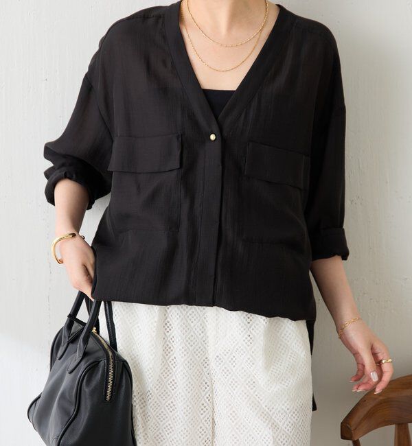  「【ロングシーズン着られる/丈調整可能◎】ヴィンテージライクオーバーシャツ」|シャツ・ブラウス|