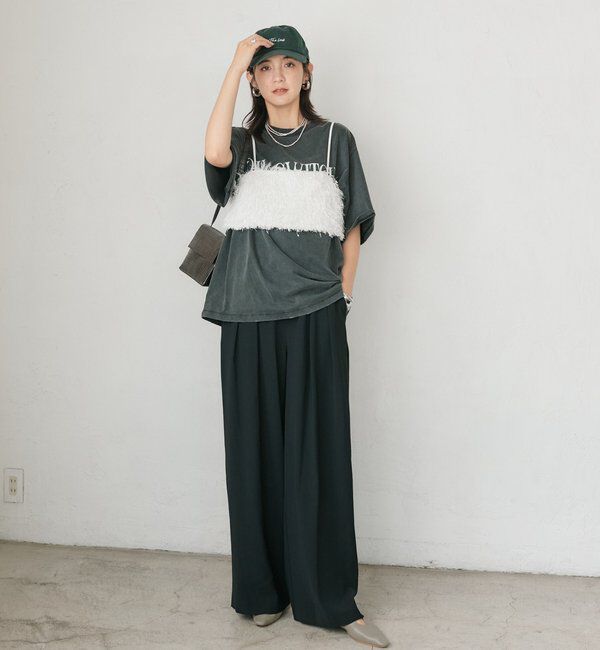  「【WEB限定TMサイズ登場/4サイズ展開】タックワイドスラックス」|チノ|
