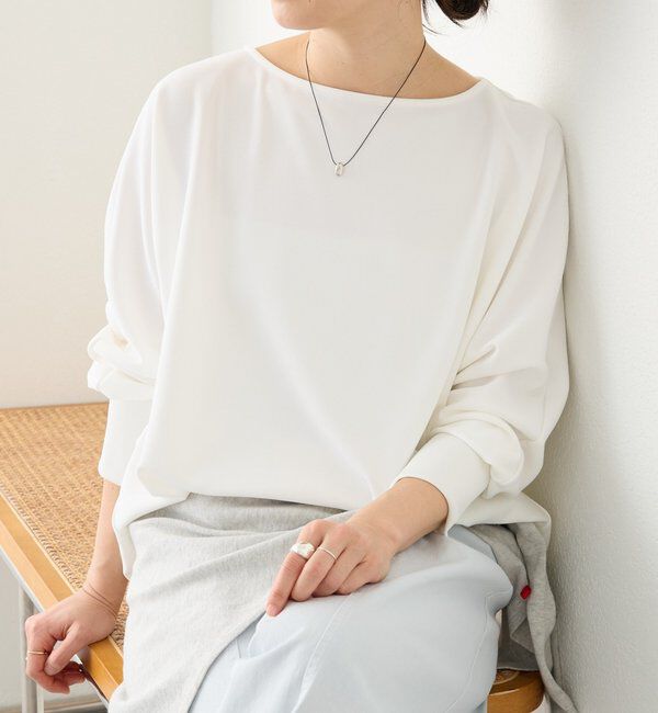  「カットジョーゼットドルマンプルオーバー」|Tシャツ・カットソー|オフホワイト