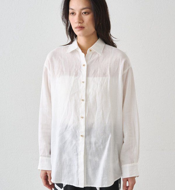  「《累計販売2万枚/名品アイテム》リネンバックタイシャツ」|シャツ・ブラウス|