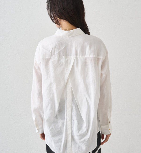  「《累計販売2万枚/名品アイテム》リネンバックタイシャツ」|シャツ・ブラウス|