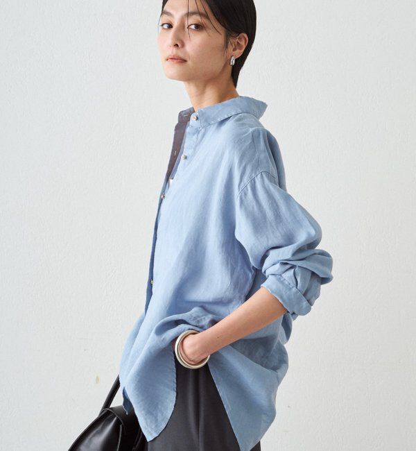  「《累計販売2万枚/名品アイテム》リネンバックタイシャツ」|シャツ・ブラウス|