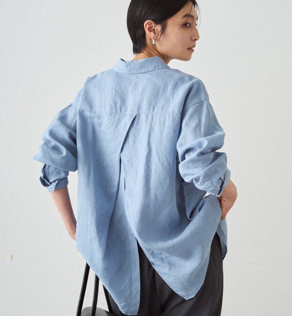 「《累計販売2万枚/名品アイテム》リネンバックタイシャツ」|シャツ・ブラウス|