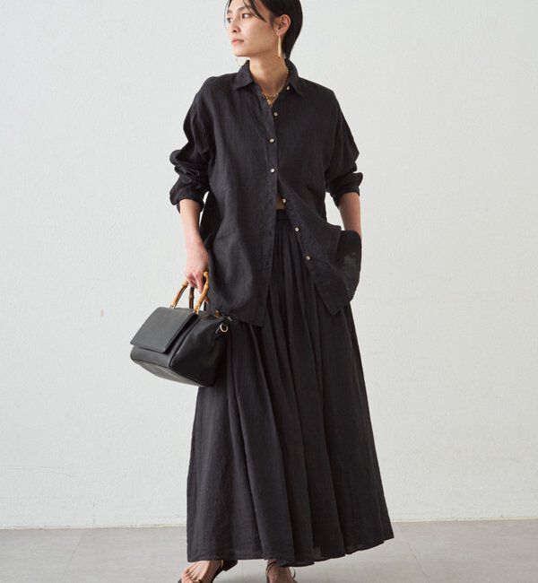  「《累計販売2万枚/名品アイテム》リネンバックタイシャツ」|シャツ・ブラウス|