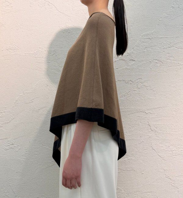  「【JAPAN MADE】アシメニットポンチョ」|ニット・セーター|