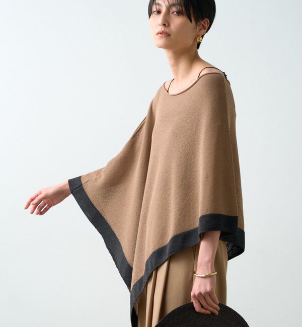  「【JAPAN MADE】アシメニットポンチョ」|ニット・セーター|