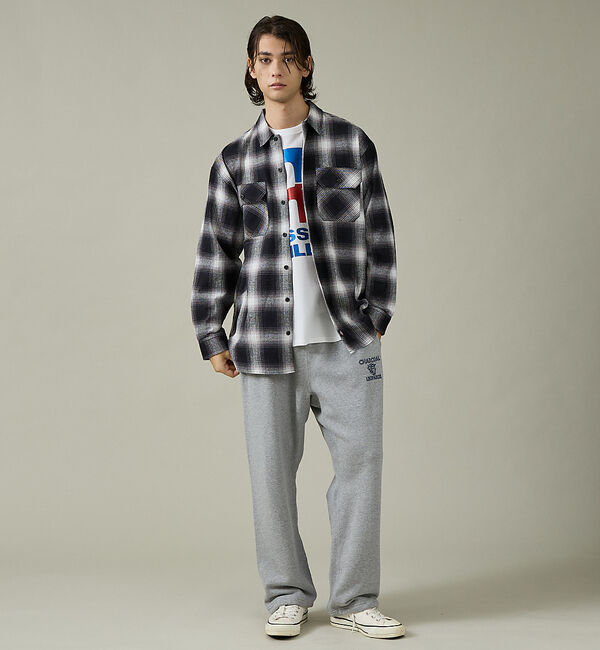 ABAHOUSE「【Dickies / ディッキーズ】オーバーサイズ ネルオンブレチェック ワーク」|シャツ・ブラウス|