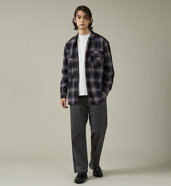 ABAHOUSE「【Dickies / ディッキーズ】オーバーサイズ ネルオンブレチェック ワーク」|シャツ・ブラウス|