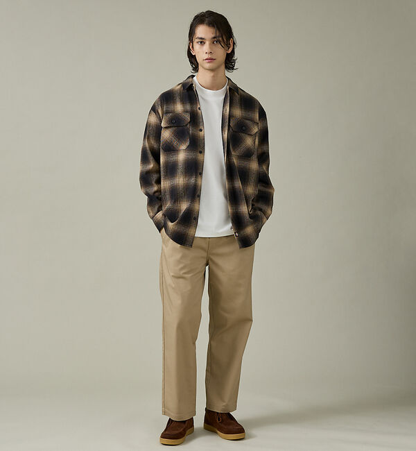ABAHOUSE「【Dickies / ディッキーズ】オーバーサイズ ネルオンブレチェック ワーク」|シャツ・ブラウス|