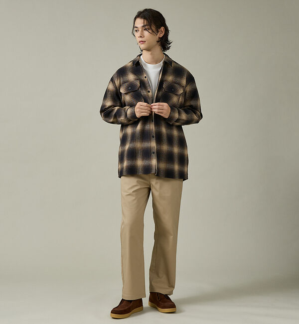 ABAHOUSE「【Dickies / ディッキーズ】オーバーサイズ ネルオンブレチェック ワーク」|シャツ・ブラウス|