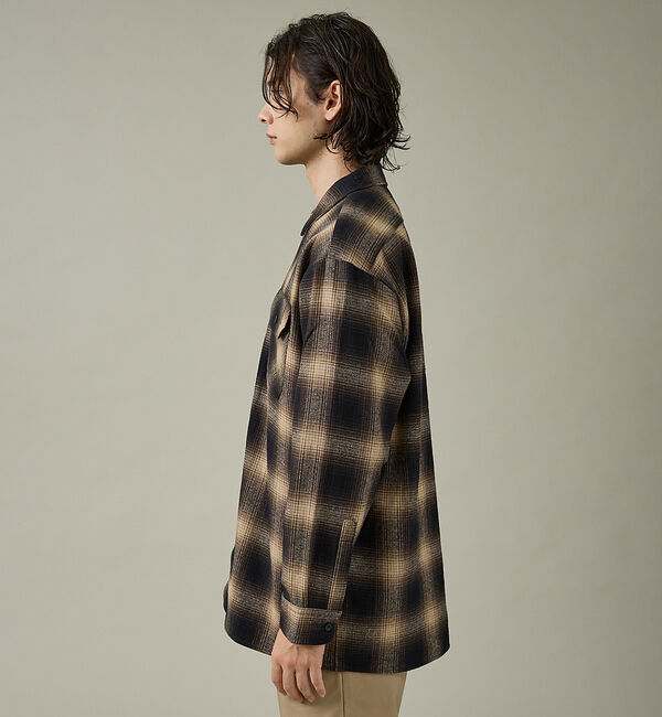 ABAHOUSE「【Dickies / ディッキーズ】オーバーサイズ ネルオンブレチェック ワーク」|シャツ・ブラウス|