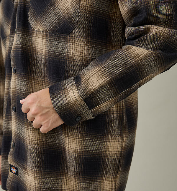 ABAHOUSE「【Dickies / ディッキーズ】オーバーサイズ ネルオンブレチェック ワーク」|シャツ・ブラウス|