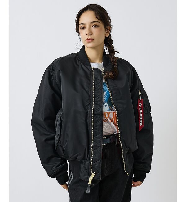 ABAHOUSE「【Alpha Industries（アルファ インダストリーズ）】MA-1 FL」|ブルゾン・スタジャン|ブラック