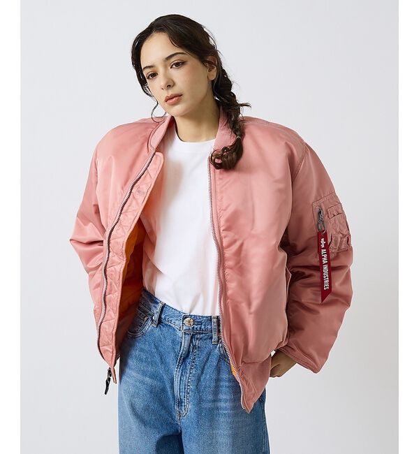 ABAHOUSE「【Alpha Industries（アルファ インダストリーズ）】MA-1 FL」|ブルゾン・スタジャン|スモークピンク