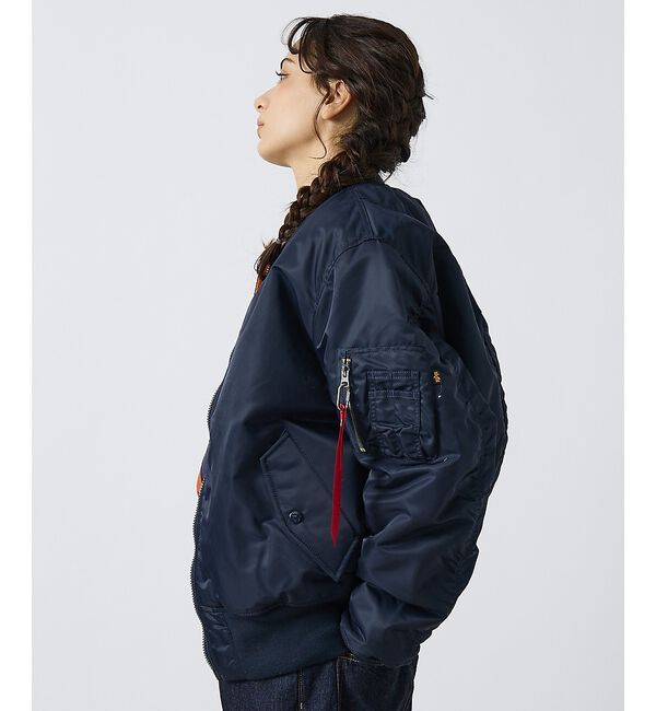 ABAHOUSE「【Alpha Industries（アルファ インダストリーズ）】MA-1 FL」|ブルゾン・スタジャン|ネイビー