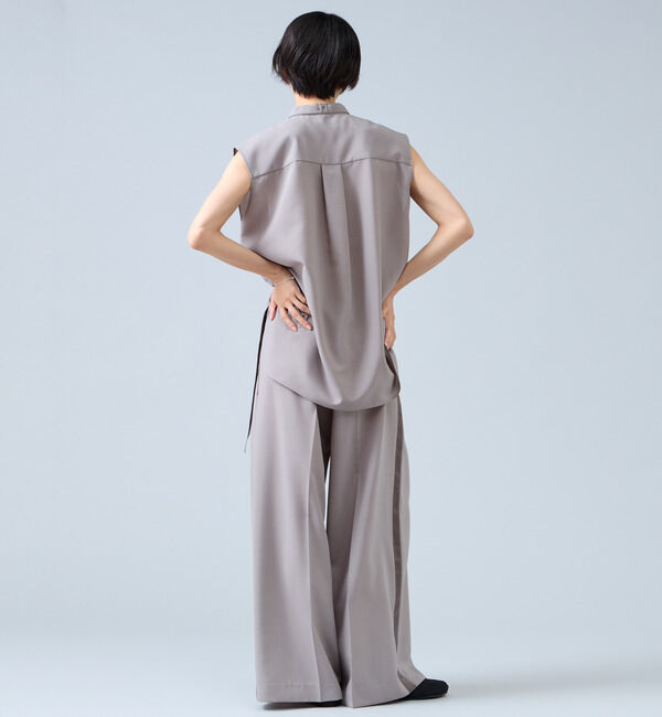 Liesse「サイド切り替えワイドパンツ（セットアップ可）」|その他|