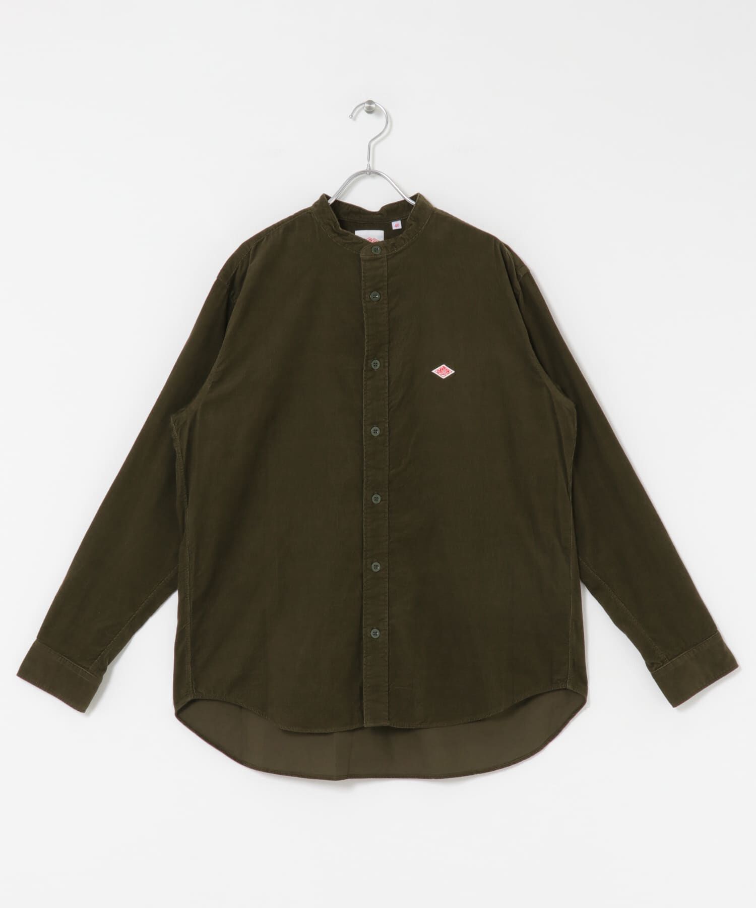 URBAN RESEARCH DOORS「DANTON　BAND COLLAR SHIRTS LONG-SLEEVE」|シャツ・ブラウス|オリーブ