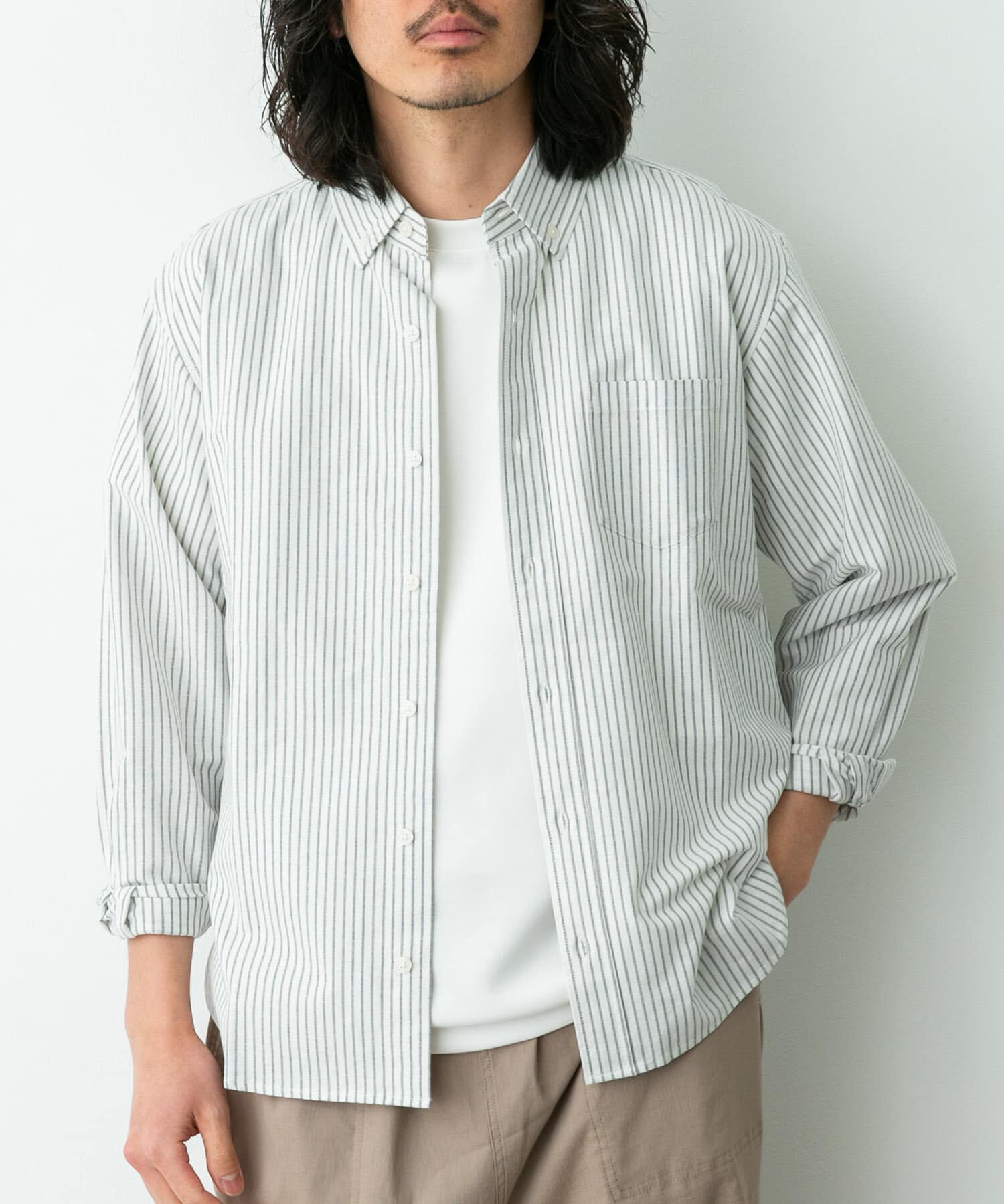 Sonny Label 「抗菌オックスボタンダウン長袖シャツ」|シャツ・ブラウス|