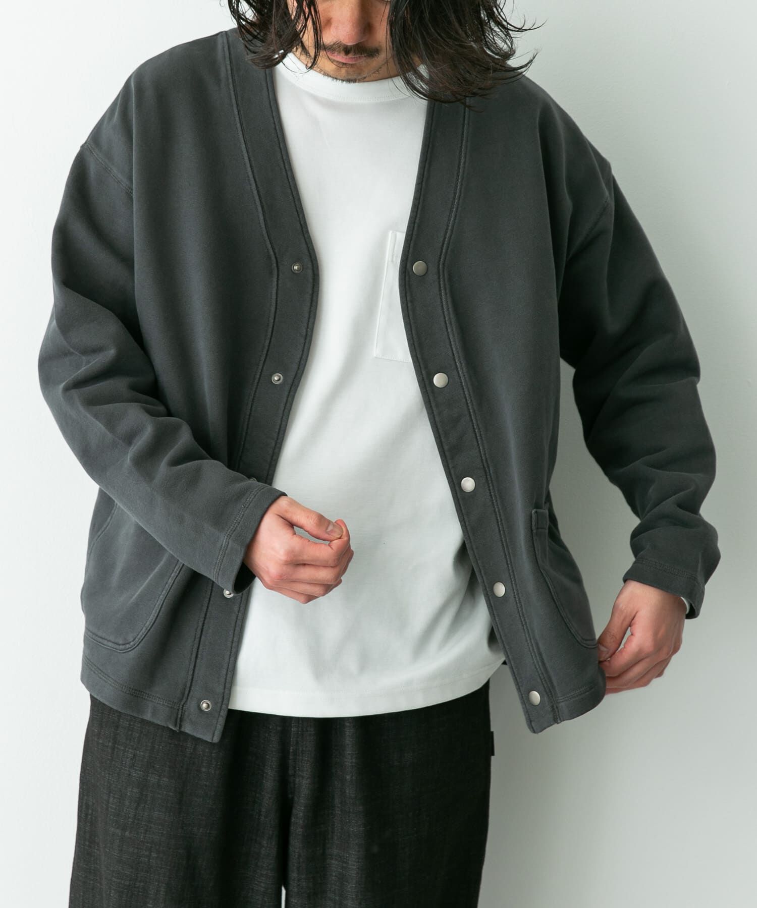 Sonny Label 「スウェットVネックカーディガン」|スウェット・ジャージ|