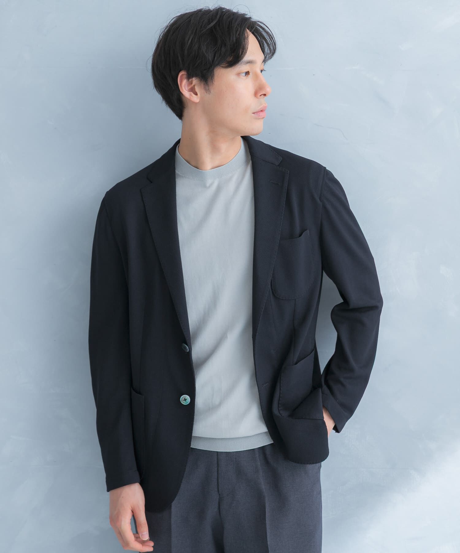 URBAN RESEARCH DOORS「LIFE STYLE TAILOR　メランジニットイージージャケット」|その他|