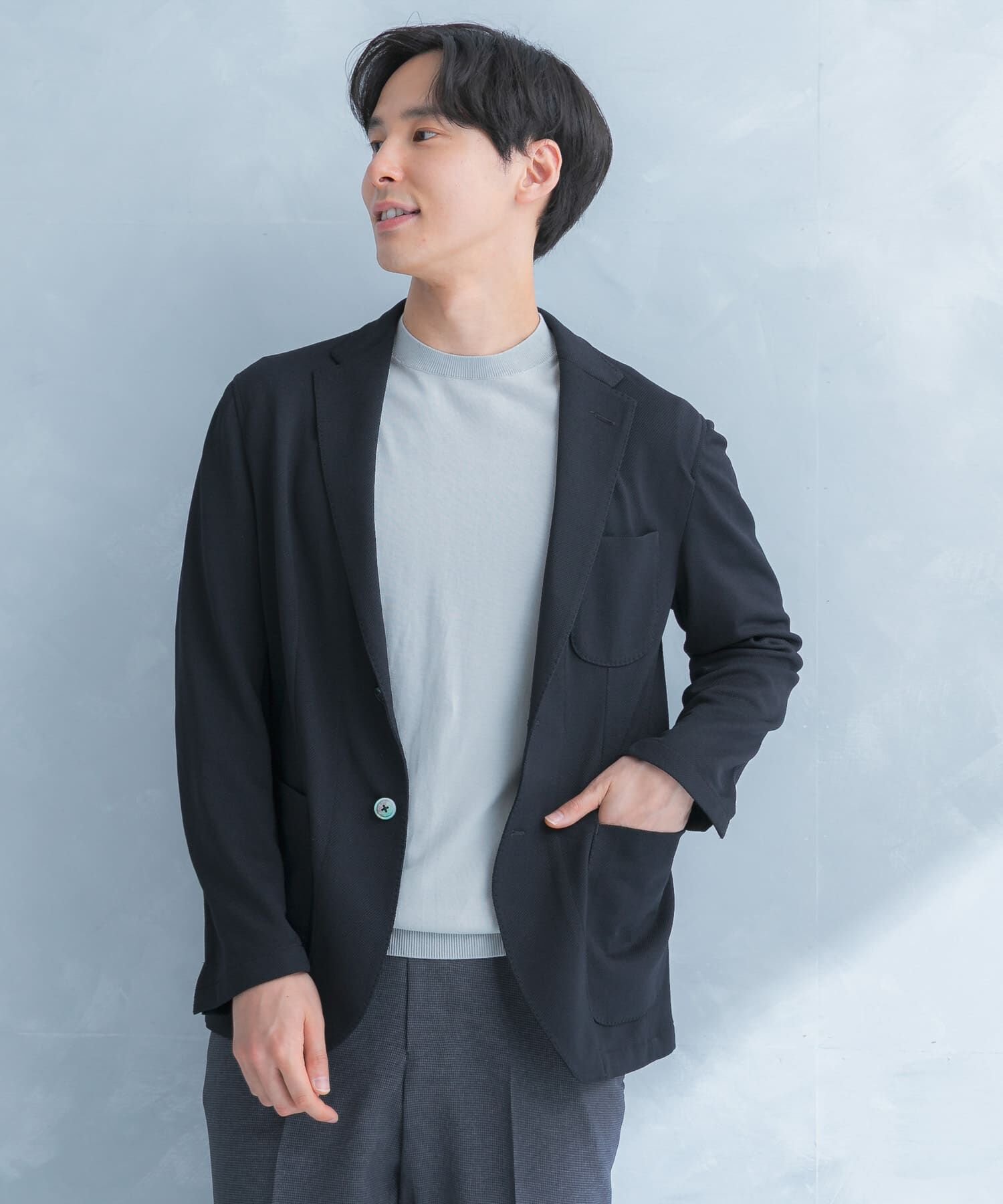 URBAN RESEARCH DOORS「LIFE STYLE TAILOR　メランジニットイージージャケット」|その他|
