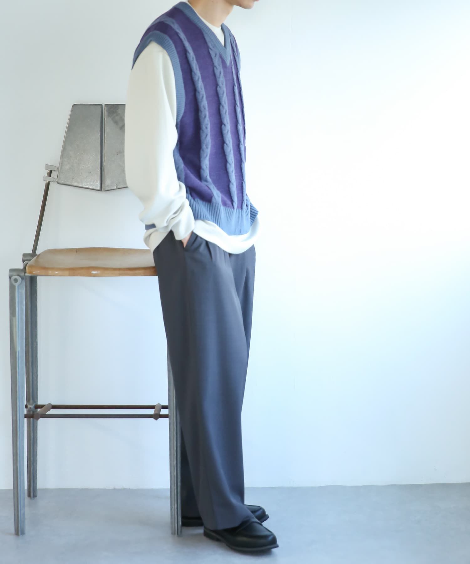 SENSE OF PLACE by URBAN RESEARCH「『セットアップ対応』『イージーケア』ダブルタックワイドスラックス」|その他|