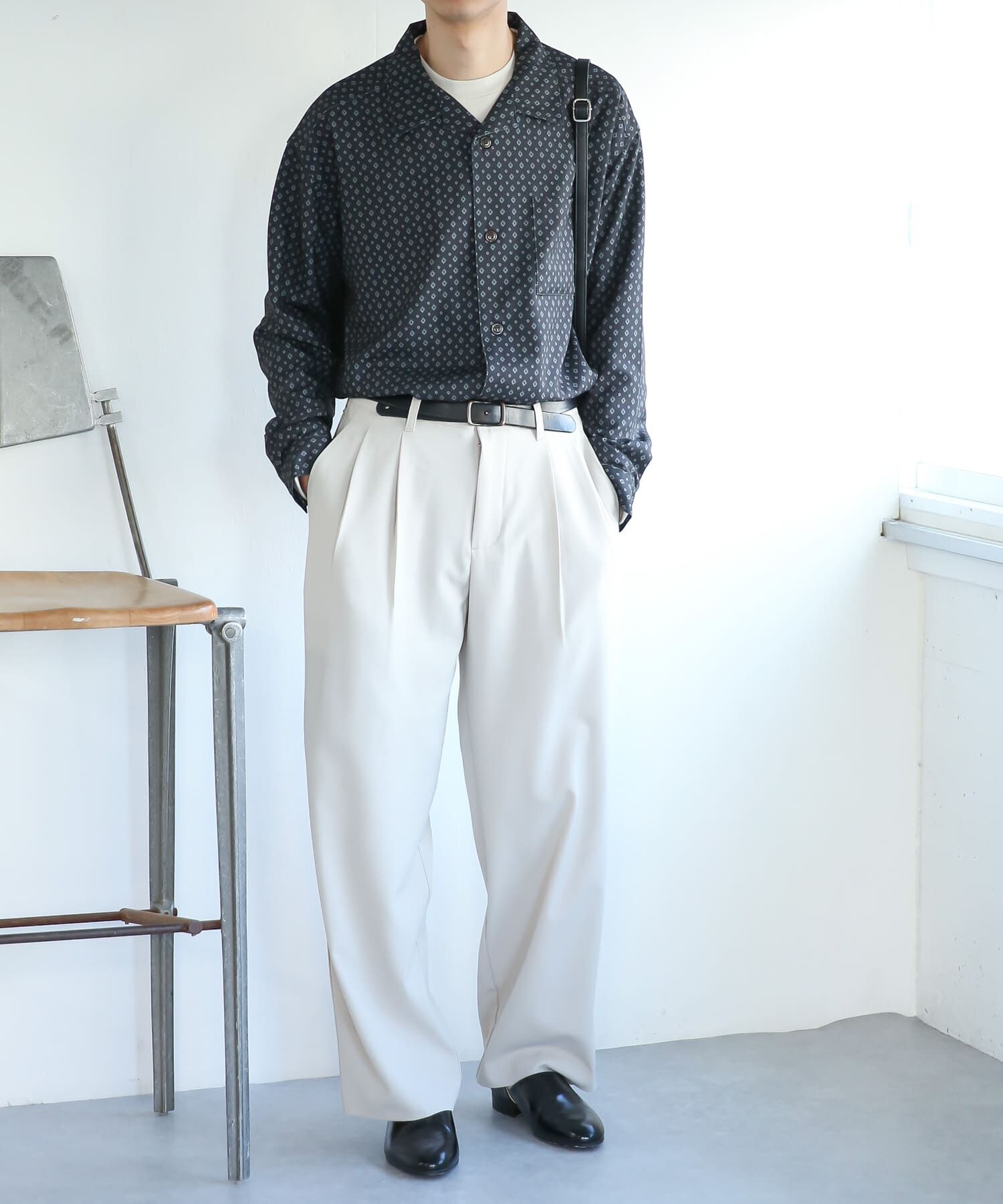 SENSE OF PLACE by URBAN RESEARCH「『セットアップ対応』『イージーケア』ダブルタックワイドスラックス」|その他|