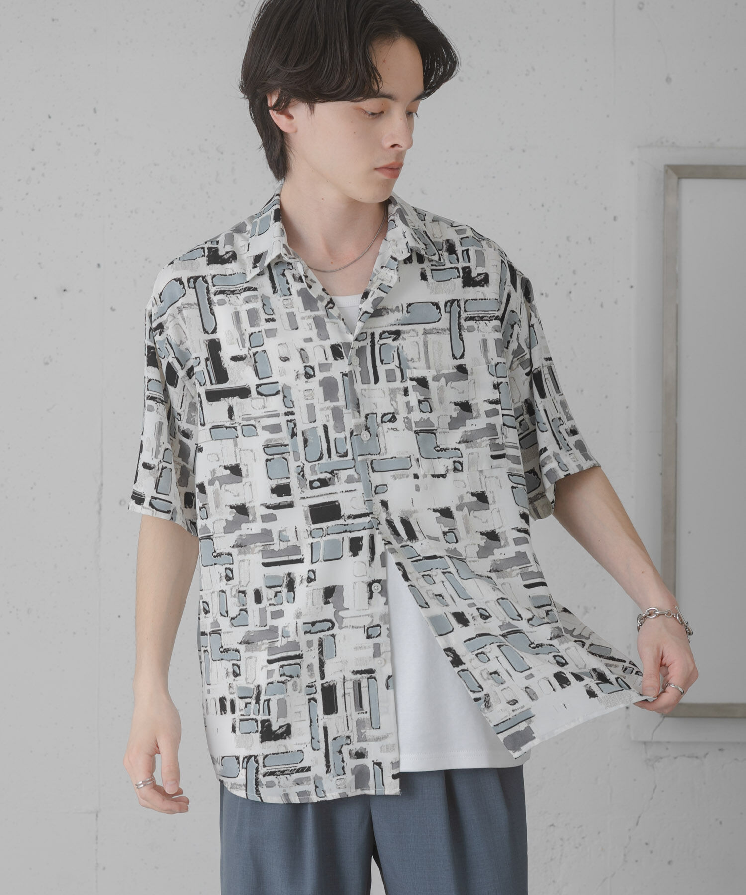 SENSE OF PLACE by URBAN RESEARCH「アソートパターンレギュラーカラーショートスリーブシャツ」|シャツ・ブラウス|
