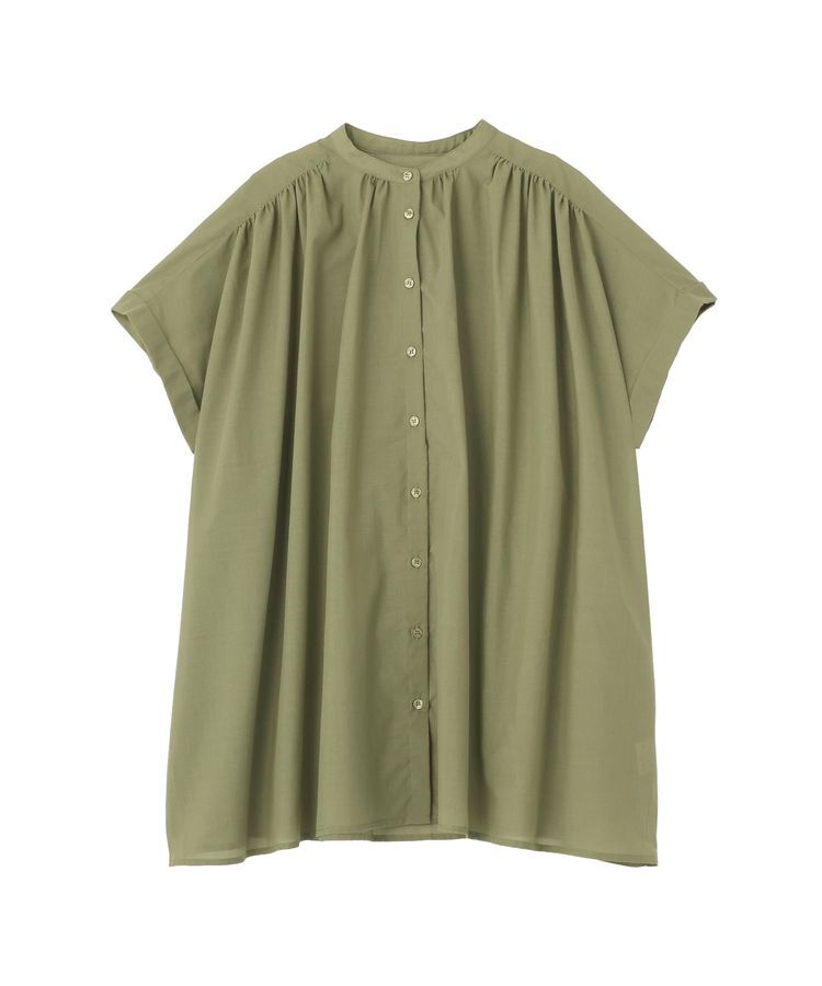 AMERICAN HOLIC「【WEB限定】イージーケア+接触冷感 フレンチスリーブギャザーシャツ」|シャツ・ブラウス|