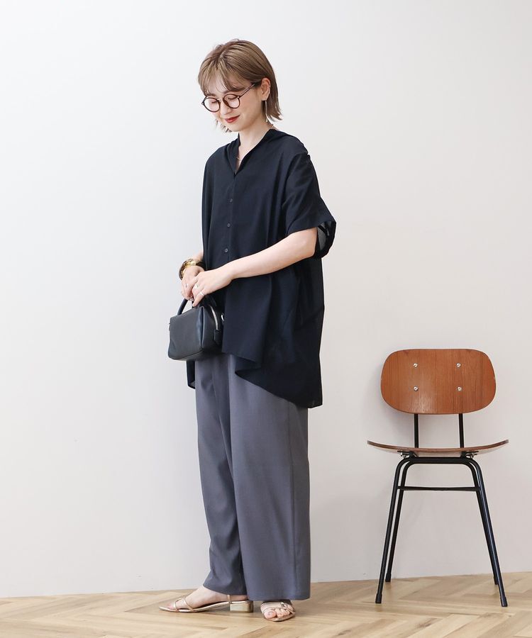 AMERICAN HOLIC「【WEB限定】イージーケア+接触冷感 フレンチスリーブギャザーシャツ」|シャツ・ブラウス|