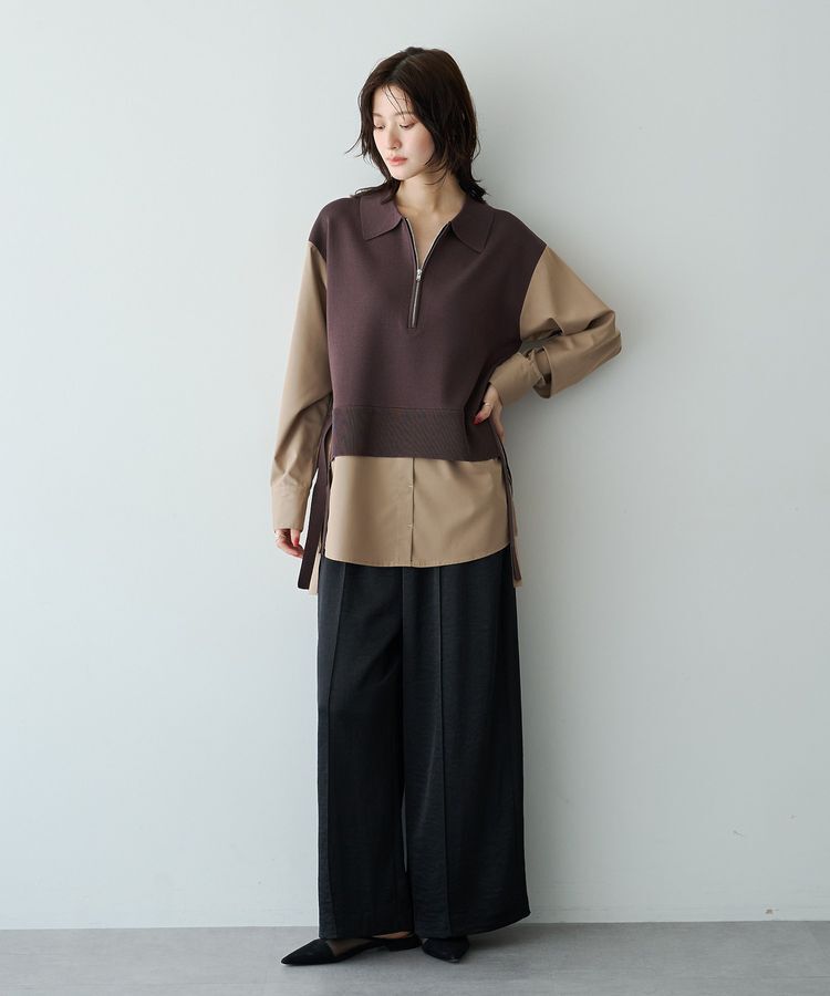Editt by YECCA VECCA「ビンテージサテンワイドパンツ」|その他|