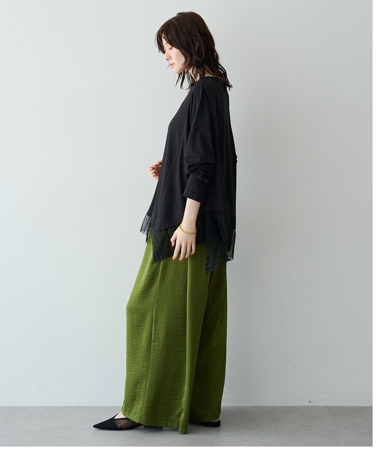 Editt by YECCA VECCA「ビンテージサテンワイドパンツ」|その他|
