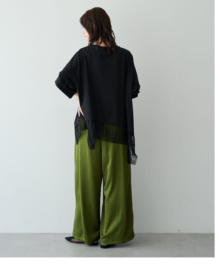 Editt by YECCA VECCA「ビンテージサテンワイドパンツ」|その他|
