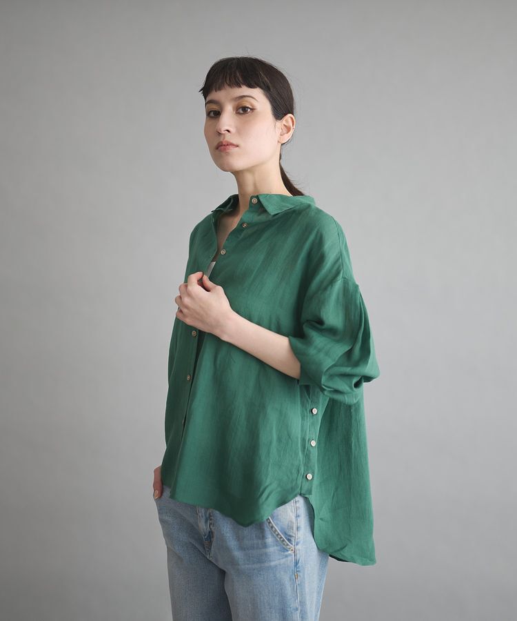 GARAGE OF GOOD CLOTHING「リネン2WAYサイド釦シャツ」|シャツ・ブラウス|