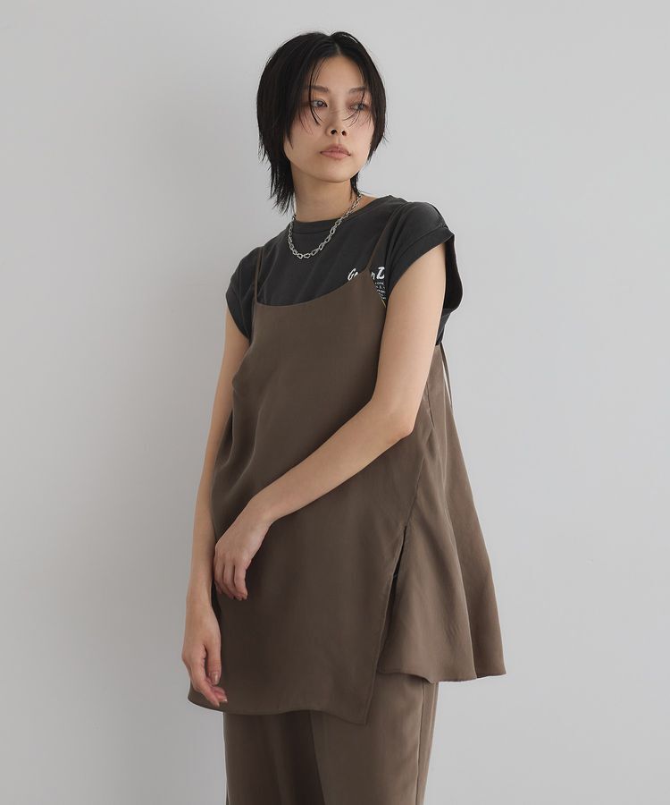 GARAGE OF GOOD CLOTHING「【日本製】キュプラアシンメトリーキャミビスチェ」|ベスト・ジレ|