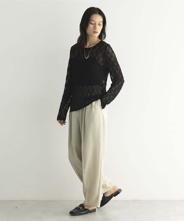 GARAGE OF GOOD CLOTHING「ストレッチレースクルーネックプルオーバー」|Tシャツ・カットソー|