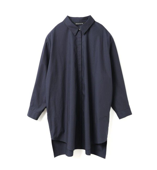 mizuiro ind「mizuiro ind ボックスカットシャツ」|シャツ・ブラウス|ネイビー