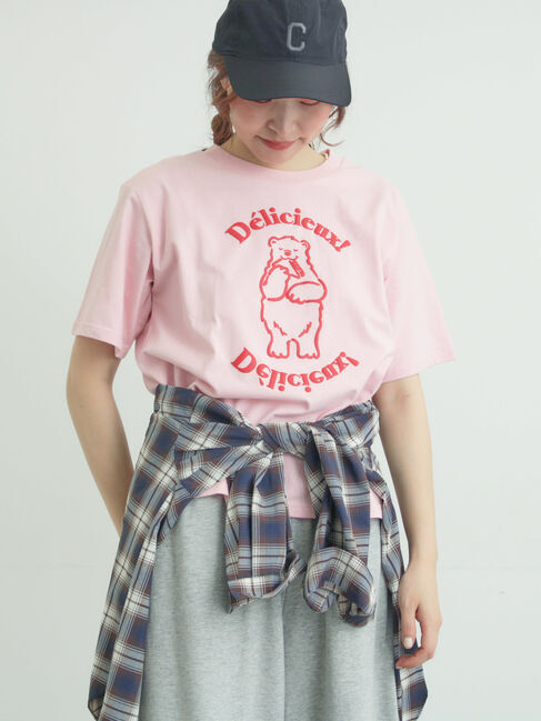 Samansa Mos2「【メルヘン&times;Samansa Mos2】発泡プリントTシャツ」|Tシャツ・カットソー|