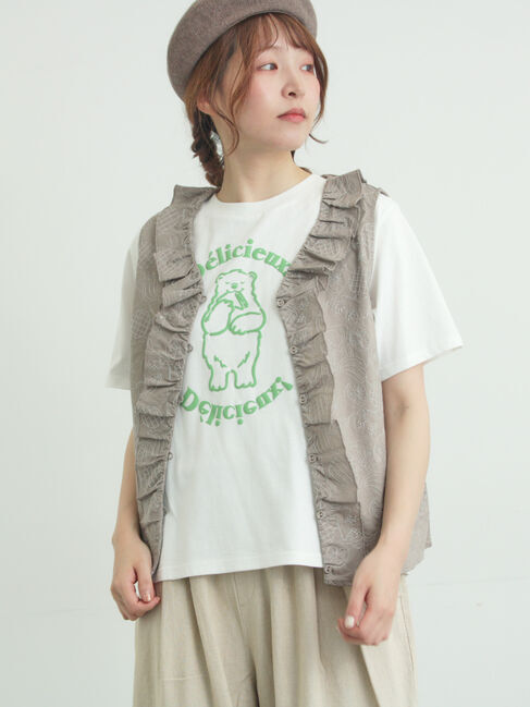 Samansa Mos2「【メルヘン&times;Samansa Mos2】発泡プリントTシャツ」|Tシャツ・カットソー|