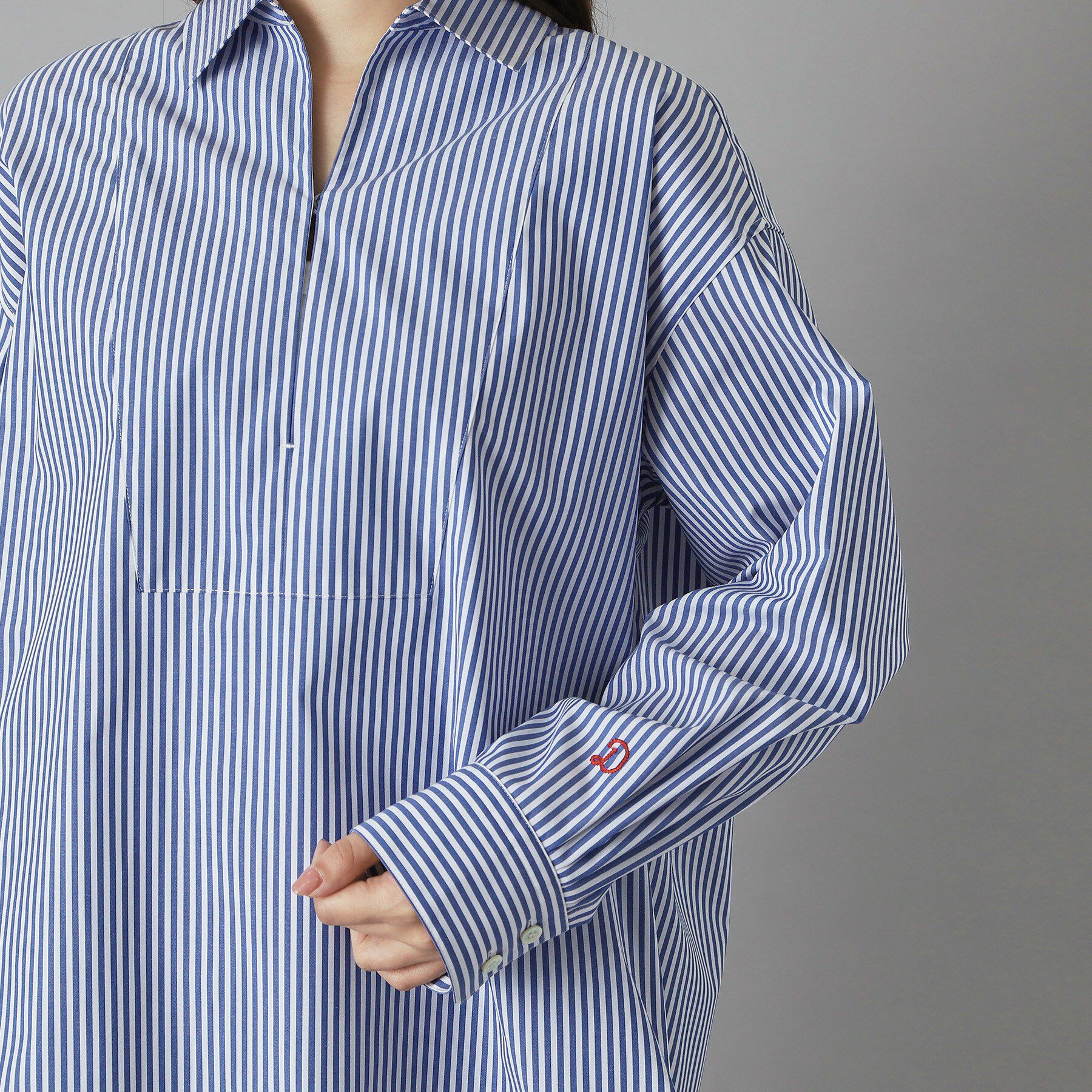 DRESSTERIOR「【接触冷感/UVカット/着回し】スキッパーブラウス」|シャツ・ブラウス|
