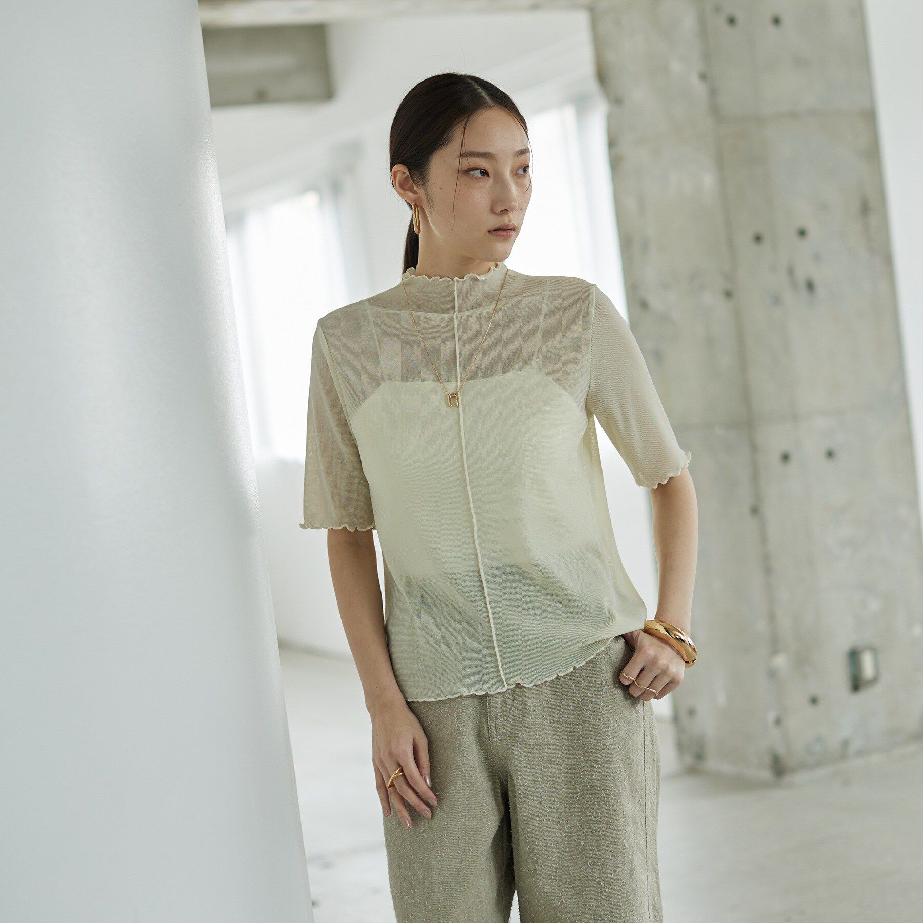 GALLEST「シアーラメカットソー」|Tシャツ・カットソー|