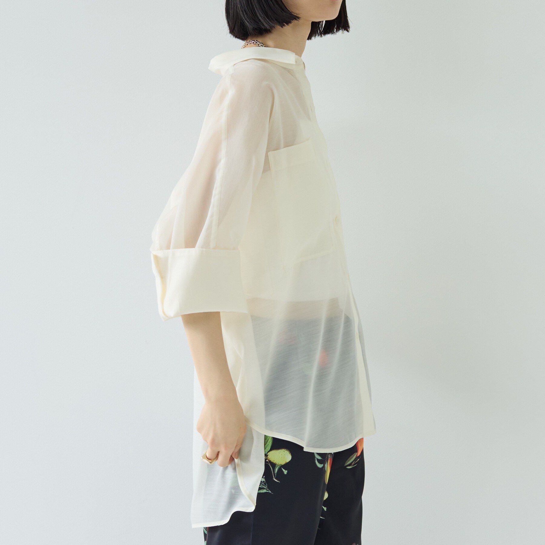 GALLEST「【接触冷感】シアーコクーンブラウス」|シャツ・ブラウス|