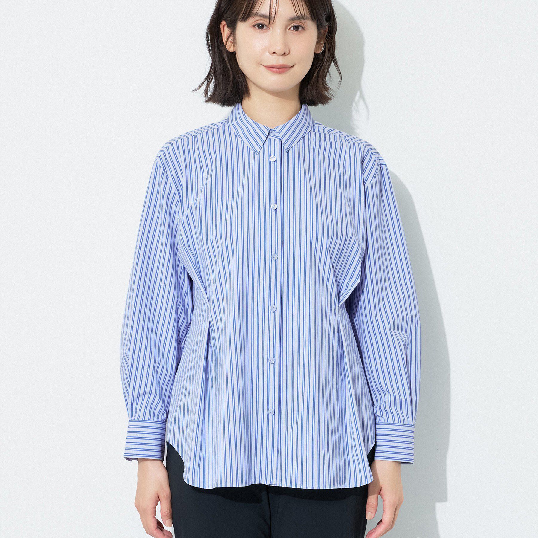 INDIVI「【UV／接触冷感／高ストレッチ】フロントタックシャツ」|シャツ・ブラウス|