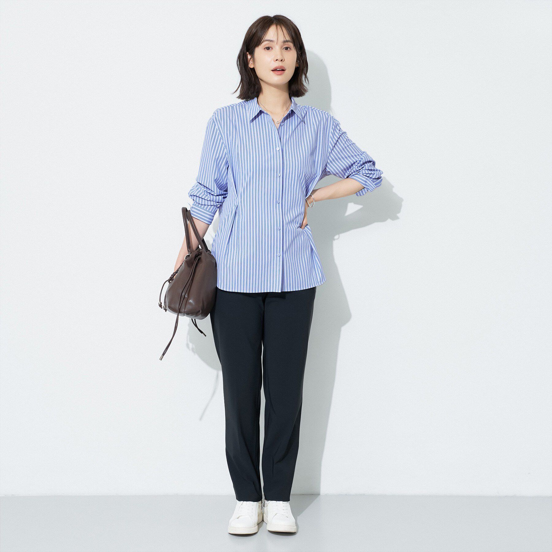 INDIVI「【UV／接触冷感／高ストレッチ】フロントタックシャツ」|シャツ・ブラウス|