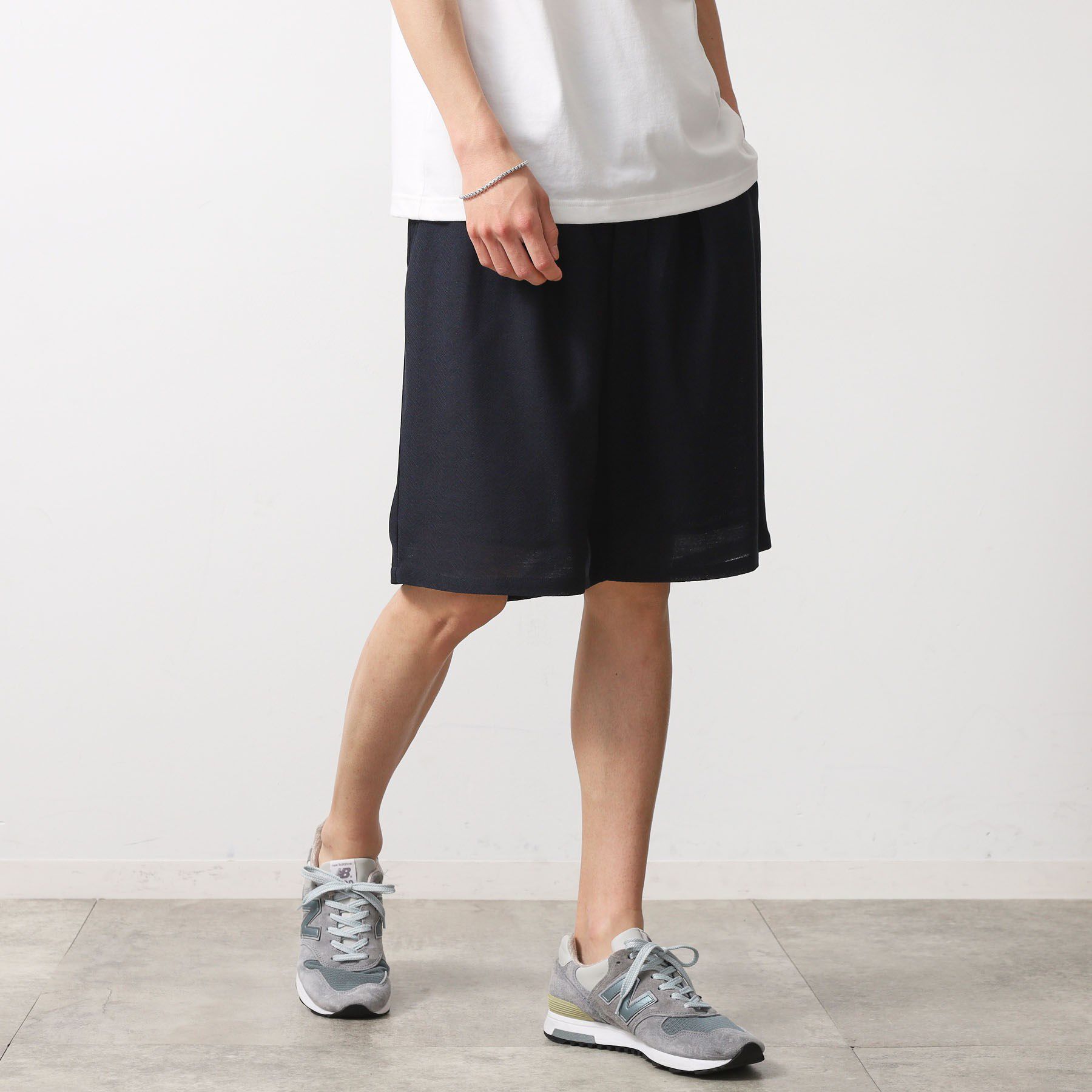 THE SHOP TK「シャリルジャージ ショートパンツ 洗濯機OK/吸水速乾/イージーケア/セットアップ可」|その他|ネイビー(094)